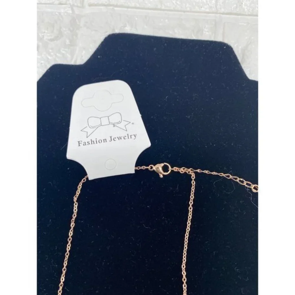 LoveU‎ Heart Rose Gold Women’s Titanium Steel Necklace